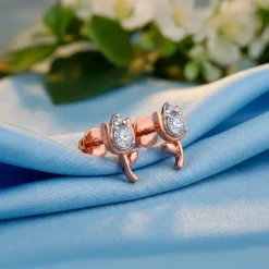 Rose Gold Spring Grace Lab Grown Diamond Earrings