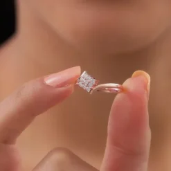 Rose Gold Square Cluster Ring