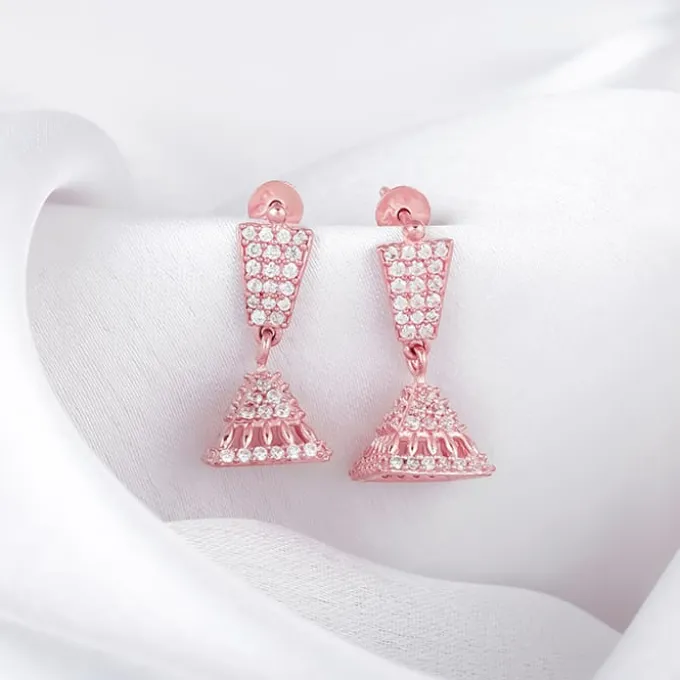 Rose Gold Squared Jhumki