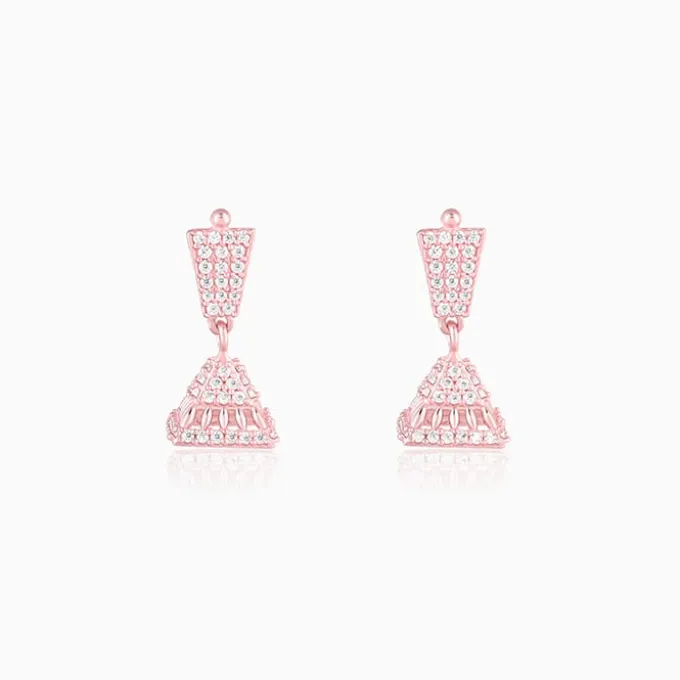 Rose Gold Squared Jhumki