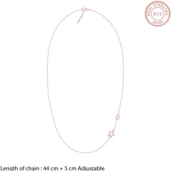 Rose Gold Star Crossed Lovers Necklace