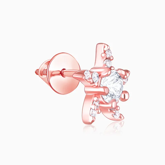 Rose Gold Starfish Earrings