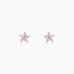 Rose Gold Starfish Earrings