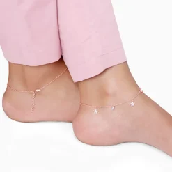 Rose Gold Starry Charm Anklet