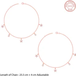 Rose Gold Starry Charm Anklet