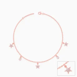 Rose Gold Starry Charm Anklet