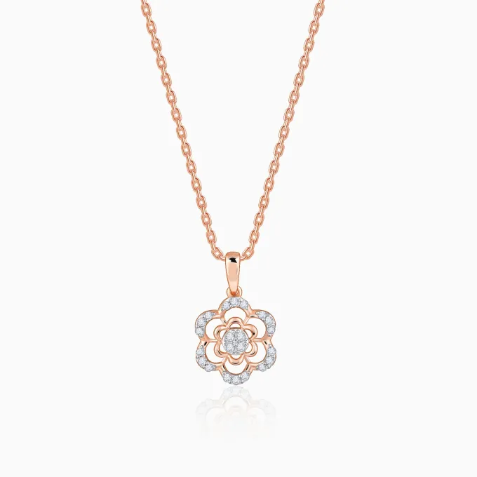 Rose Gold Stately Diamond Pendant
