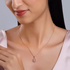 Rose Gold Stately Diamond Pendant