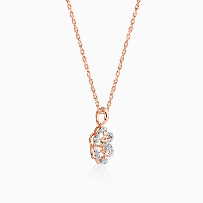 Rose Gold Stately Diamond Pendant