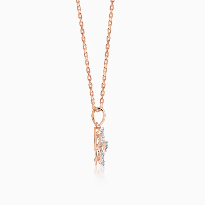 Rose Gold Stately Diamond Pendant