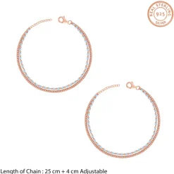 Rose Gold Studded Classy Anklet