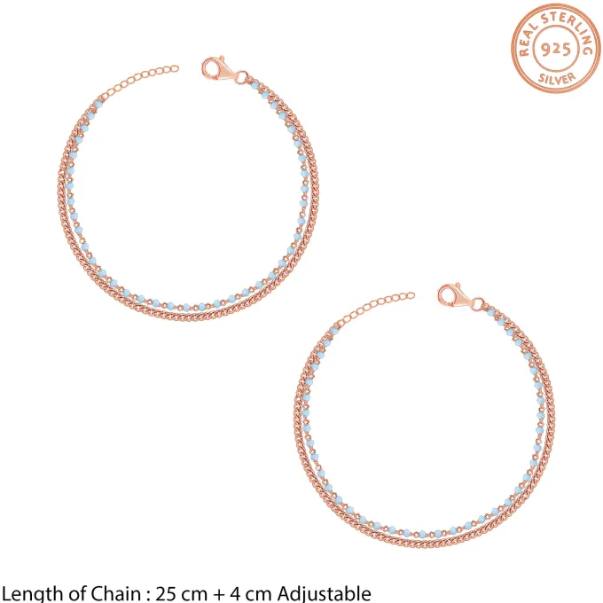 Rose Gold Studded Classy Anklet