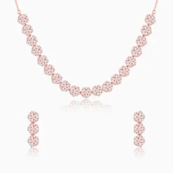Rose Gold Studded Flower Set of Two