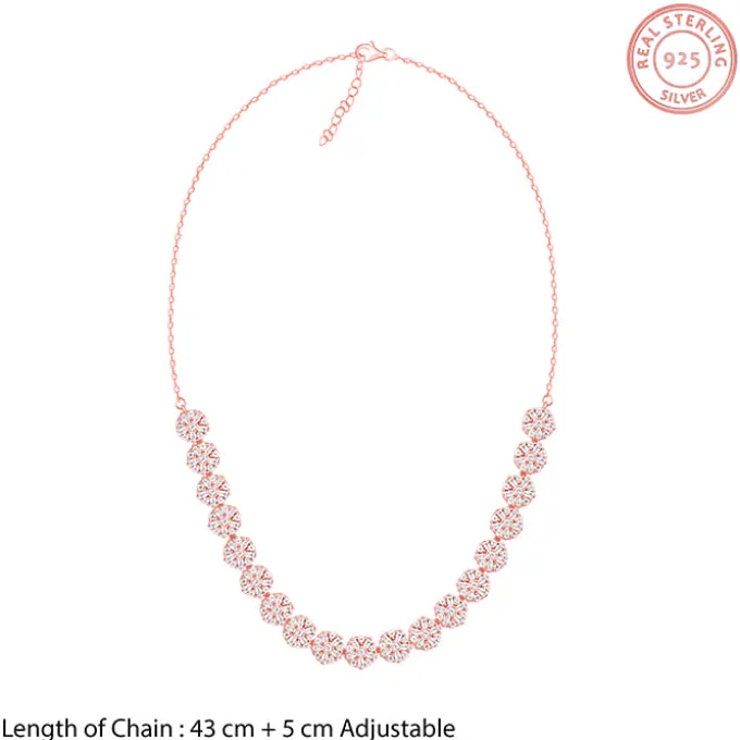 Rose Gold Studded Flower Set of Three