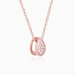 Rose Gold Studded Swayer Necklace