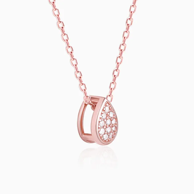 Rose Gold Studded Swayer Necklace