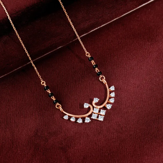 Rose Gold Sunetra Diamond Mangalsutra