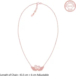 Rose Gold Swan Love Necklace