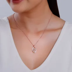 Rose Gold Sweet Alyssum Lab Grown Diamond Pendant