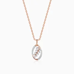 Rose Gold Sweet Alyssum Lab Grown Diamond Pendant