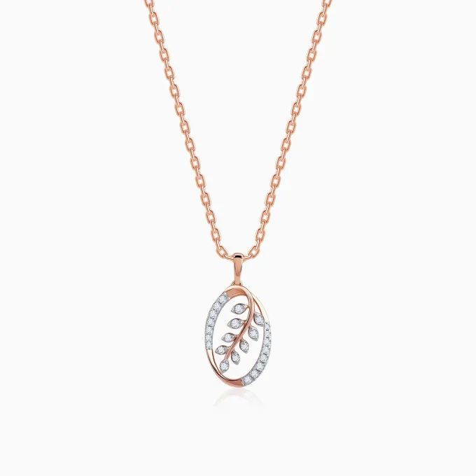 Rose Gold Sweet Alyssum Lab Grown Diamond Pendant