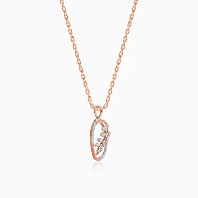 Rose Gold Sweet Alyssum Lab Grown Diamond Pendant