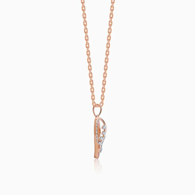 Rose Gold Sweet Alyssum Lab Grown Diamond Pendant