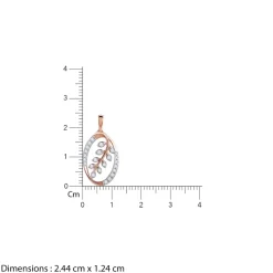 Rose Gold Sweet Alyssum Lab Grown Diamond Pendant