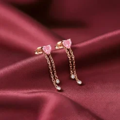 Rose Gold Sweet Reverie Dangler Earrings