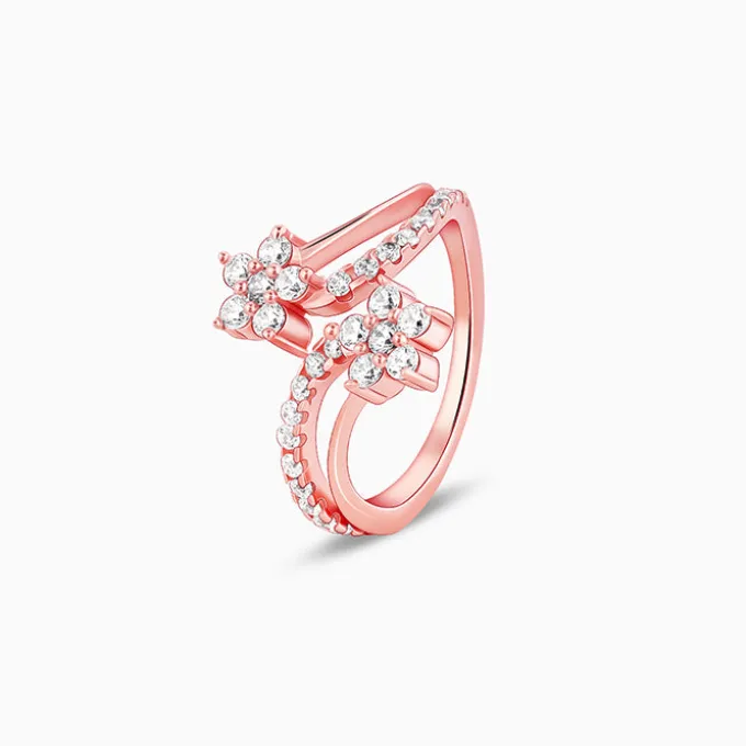 Rose Gold Swish of Shine Ring