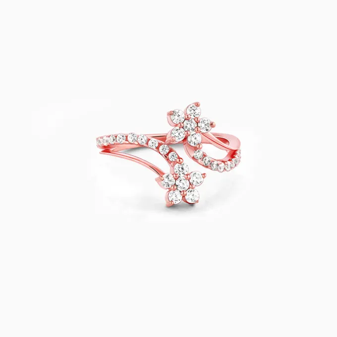 Rose Gold Swish of Shine Ring