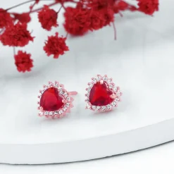 Rose Gold Take Me to Your Heart Studs