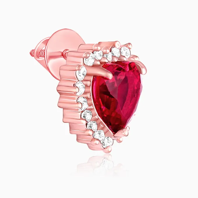 Rose Gold Take Me to Your Heart Studs