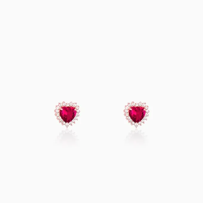 Rose Gold Take Me to Your Heart Studs