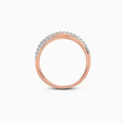 Rose Gold Thea Criss Cross Lab Grown Diamond Ring