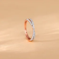 Rose Gold Thea Criss Cross Lab Grown Diamond Ring