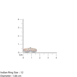 Rose Gold Tiara Crown Lab Grown Diamond Ring