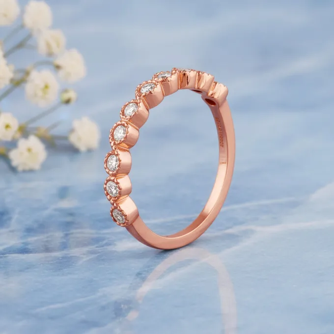 Rose Gold Timeless Loop Lab Grown Diamond Ring