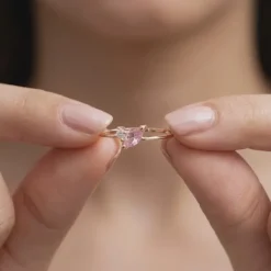 Rose Gold Toi et Moi Ring (Size 12)