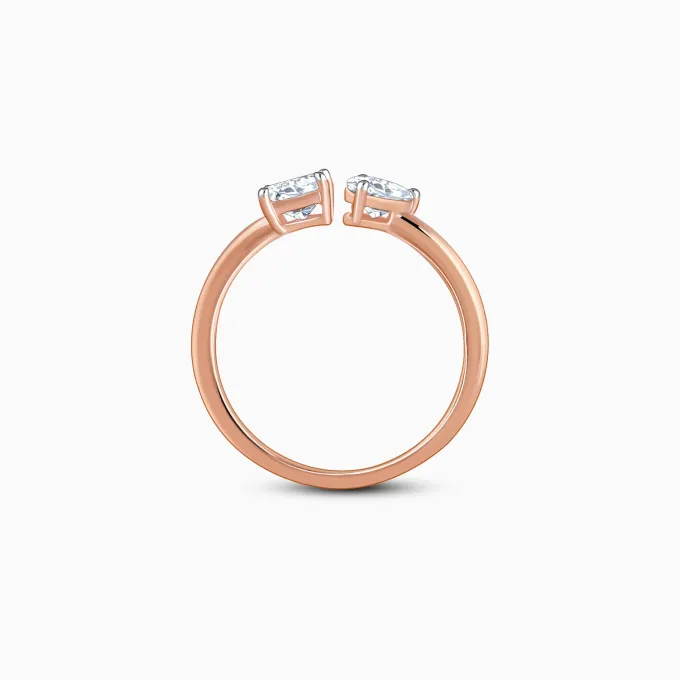 Rose Gold Toi Moi Solitaire Lab Grown Diamond Ring