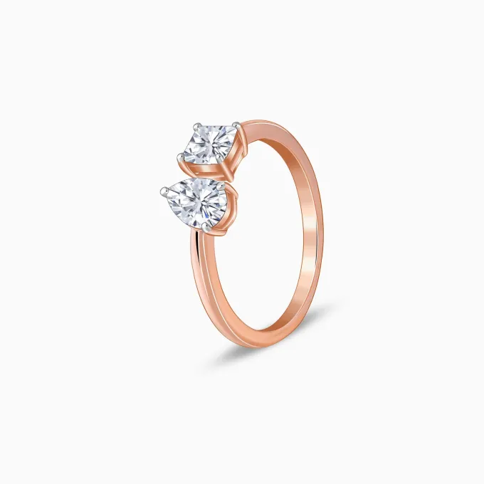 Rose Gold Toi Moi Solitaire Lab Grown Diamond Ring