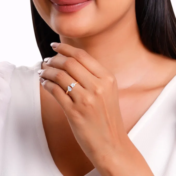 Rose Gold Toi Moi Solitaire Lab Grown Diamond Ring