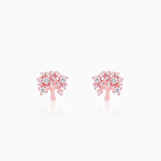 Rose Gold Tree of life Earrings