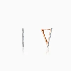 Rose Gold Trinity Lab Grown Diamond Studs