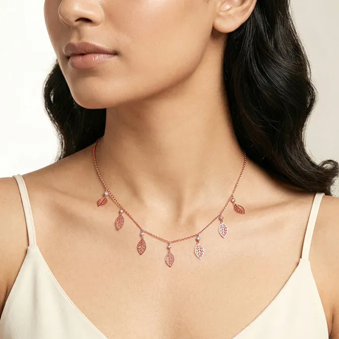 Rose Gold Tropical Charms Necklace