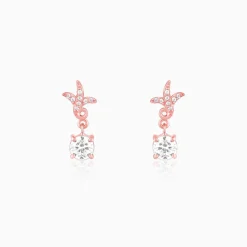 Rose Gold Twigs of Twinkle Earrings