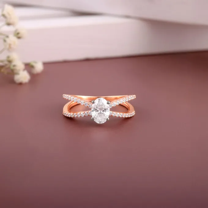 Rose Gold Twilight Celeste Lab Grown Diamond Ring