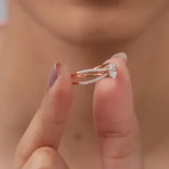 Rose Gold Twilight Celeste Lab Grown Diamond Ring