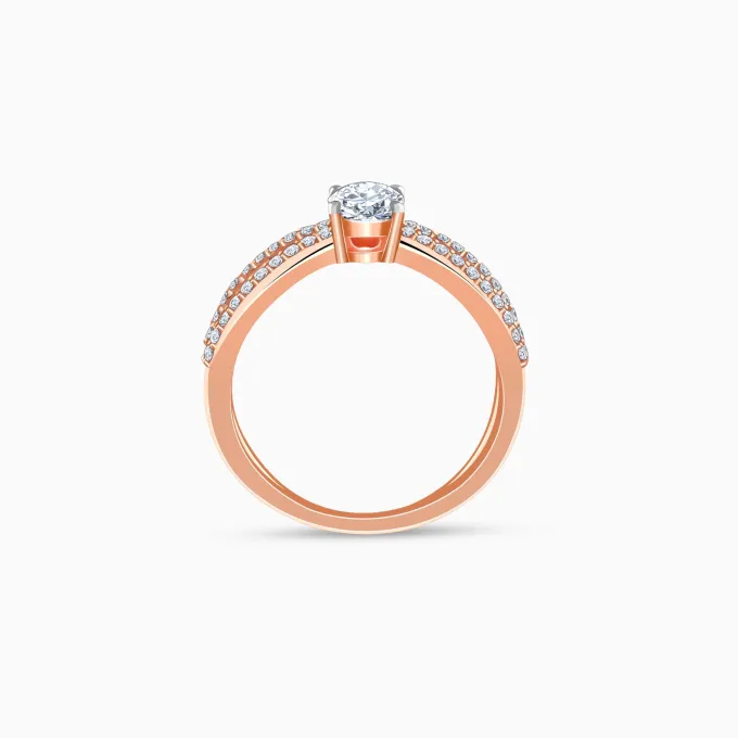 Rose Gold Twilight Celeste Lab Grown Diamond Ring