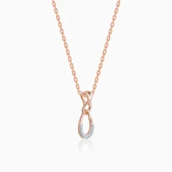 Rose Gold Twinkling Drops Diamond Pendant